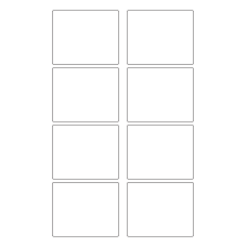 40577 - Label Size 80mm x 65mm - 8 label(s) per sheet 