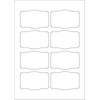 40587 - Label Size 85mm x 55mm - 8 label(s) per sheet