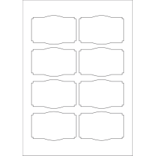 40587 - Label Size 85mm x 55mm - 8 label(s) per sheet 