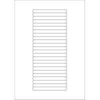 40588 - Label Size 100mm x 10mm - 24 label(s) per sheet