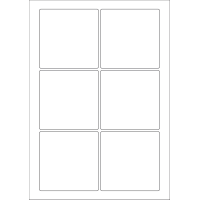 40590 - Label Size 88mm x 88mm - 6 label(s) per sheet