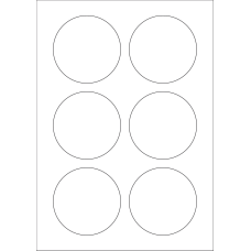 40593 - Label Size 80mm dia - 6 label(s) per sheet 