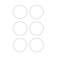 40594 - Label Size 71mm dia - 6 label(s) per sheet