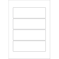 40598 - Label Size 165mm x 53mm - 4 label(s) per sheet