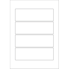 40598 - Label Size 165mm x 53mm - 4 label(s) per sheet 