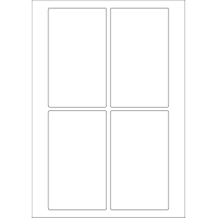 40603 - Label Size 80mm x 135mm - 4 label(s) per sheet