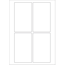 40603 - Label Size 80mm x 135mm - 4 label(s) per sheet 