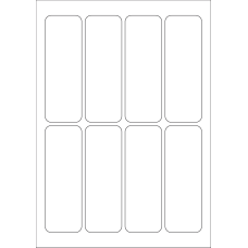 40604 - Label Size 44mm x 128mm - 8 label(s) per sheet 