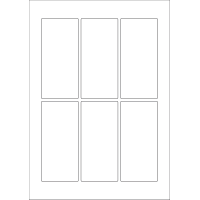 40606 - Label Size 55mm x 119mm - 6 label(s) per sheet