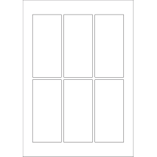 40606 - Label Size 55mm x 119mm - 6 label(s) per sheet 