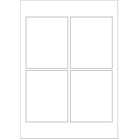 40609 - Label Size 90mm x 110mm - 4 label(s) per sheet