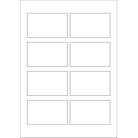 40621 - Label Size 86mm x 52.9mm - 8 label(s) per sheet
