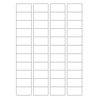 40651 - Label Size 45mm x 25mm - 44 label(s) per sheet