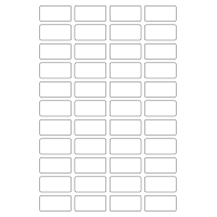 40652 - Label Size 43mm x 21mm - 44 label(s) per sheet
