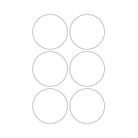 40663 - Label Size 75mm dia - 6 label(s) per sheet