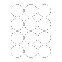 40664 - Label Size 60mm dia - 12 label(s) per sheet