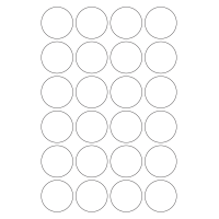 40666 - Label Size 43mm dia - 24 label(s) per sheet