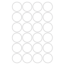 40666 - Label Size 43mm dia - 24 label(s) per sheet 