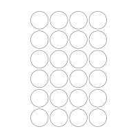 40668 - Label Size 38mm dia - 24 label(s) per sheet