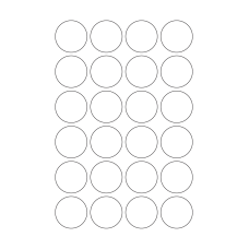 40668 - Label Size 38mm dia - 24 label(s) per sheet 