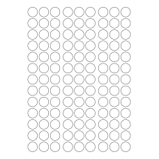 40670 - Label Size 18mm dia - 117 label(s) per sheet 