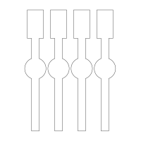 40687 - Label Size 45mm x 256mm - 4 label(s) per sheet