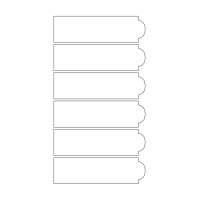40715 - Label Size 136mm x 39mm - 6 label(s) per sheet