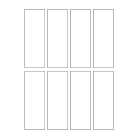 40717 - Label Size 43mm x 125mm - 8 label(s) per sheet