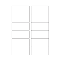 40743 - Label Size 85mm x 40mm - 12 label(s) per sheet