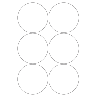40756 - Label Size 92mm dia - 6 label(s) per sheet