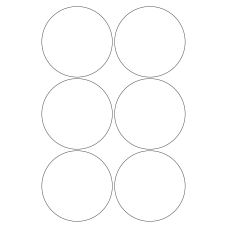 40756 - Label Size 92mm dia - 6 label(s) per sheet 