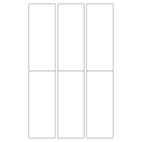 40783 - Label Size 55mm x 140mm - 6 label(s) per sheet
