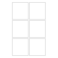 40812 - Label Size 82mm x 86.8mm - 6 label(s) per sheet