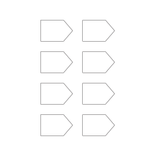 40930 - Label Size 61mm x 40mm - 8 label(s) per sheet 