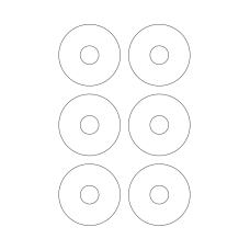 40937 - Label Size 73mm dia - 6 label(s) per sheet 