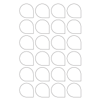 40945 - Label Size 40.7mm x 40.7mm - 24 label(s) per sheet