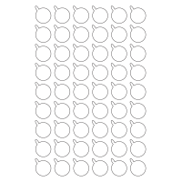 40946 - Label Size 25.531mm x 28.279mm - 54 label(s) per sheet