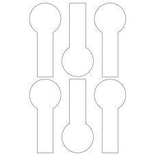 40957 - Label Size 60.006mm x 140.304mm - 6 label(s) per sheet 
