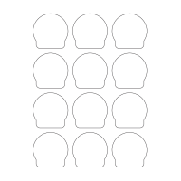 40971 - Label Size 57mm x 57mm - 12 label(s) per sheet