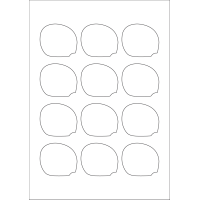 40973 - Label Size 55.937mm x 48.967mm - 12 label(s) per sheet