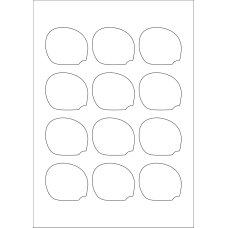 40973 - Label Size 55.937mm x 48.967mm - 12 label(s) per sheet 
