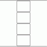 1042 - Label Size 74mm x 60mm - 1,100 labels per roll