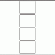 1042 - Label Size 74mm x 60mm - 1,100 labels per roll 
