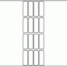 1056 - Label Size 20mm x 64mm - 4,000 labels per roll 