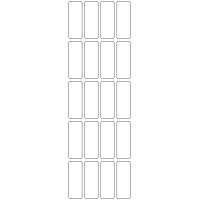 11070 - Label Size 20mm x 55mm - 4740 labels per roll