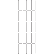 11070 - Label Size 20mm x 55mm - 4740 labels per roll 