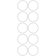 11120 - Label Size 50mm dia - 2510 labels per roll 