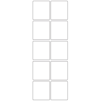 11163 - Label Size 50mm x 55mm - 2370 labels per roll