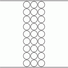 1123 - Label Size 30mm dia - 6,390 labels per roll 