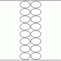 1133 - Label Size 48mm x 32mm Oval - 4,000 labels per roll